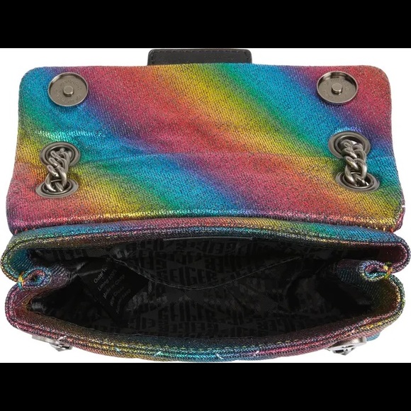 NWT KURT GEIGER LONDON Mini Rainbow Kensington Quilted Shoulder Bag - Picture 2 of 6